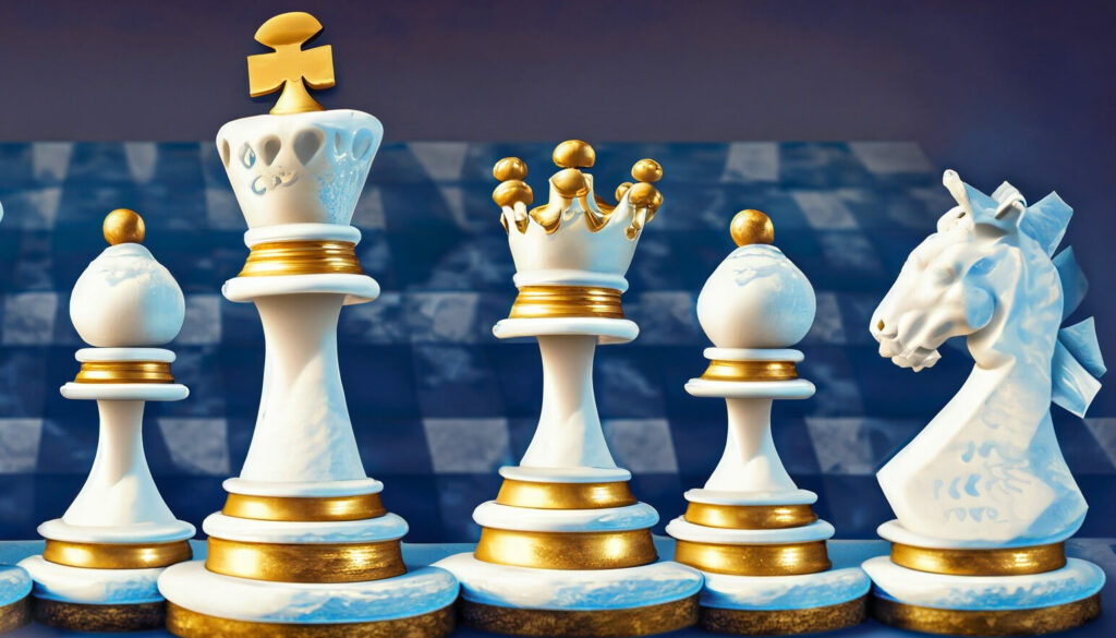 Des pièces du jeu d'échecs